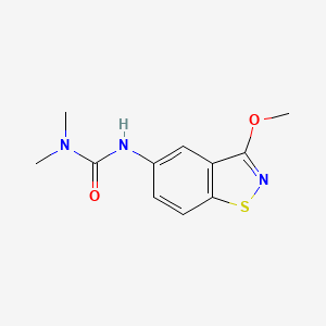 molecular formula C11H13N3O2S B14329295 3-(3-Methoxy-1,2-benzothiazol-5-yl)-1,1-dimethylurea CAS No. 104121-60-0