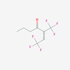 molecular formula C8H8F6O B14329333 1,1,1-Trifluoro-3-(trifluoromethyl)hept-2-en-4-one CAS No. 108162-70-5