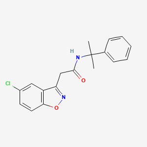 2-(5-chlorobenzo[d]isoxazol-3-yl)-N-(2-phenylpropan-2-yl)acetamide