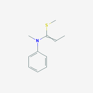 N-Methyl-N-[1-(methylsulfanyl)prop-1-en-1-yl]aniline