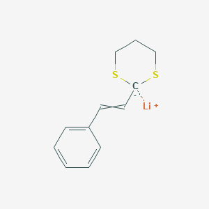 molecular formula C12H13LiS2 B14329378 Lithium 2-(2-phenylethenyl)-1,3-dithian-2-ide CAS No. 111662-27-2