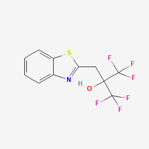 2-Propanol, 3-(2-benzothiazolyl)-1,1,1-trifluoro-2-trifluoromethyl-