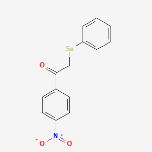 molecular formula C14H11NO3Se B14329426 Ethanone, 1-(4-nitrophenyl)-2-(phenylseleno)- CAS No. 104755-32-0