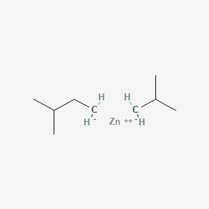 molecular formula C9H20Zn B14329428 zinc;2-methanidylpropane;2-methylbutane CAS No. 105078-82-8