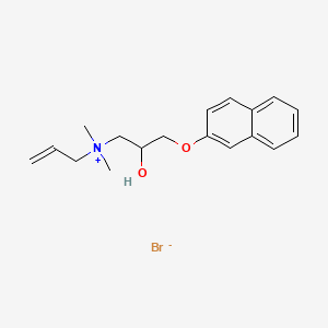 molecular formula C18H24BrNO2 B14329431 N-(2-Hydroxy-3-(2-naphthalenyloxy)propyl)-N,N-dimethyl-2-propen-1-aminium bromide CAS No. 105996-43-8