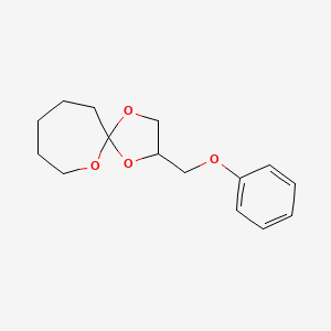 molecular formula C15H20O4 B14329456 2-(Phenoxymethyl)-1,4,6-trioxaspiro[4.6]undecane CAS No. 100234-38-6