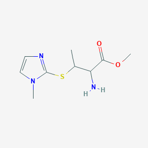 methyl 2-amino-3-((1-methyl-1H-imidazol-2-yl)thio)butanoate