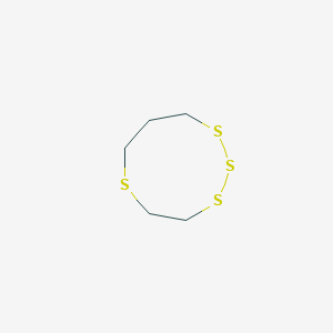 molecular formula C5H10S4 B14329511 1,2,3,6-Tetrathionane CAS No. 106874-24-2