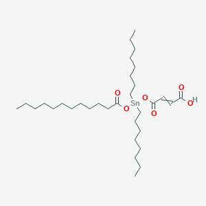 molecular formula C32H60O6Sn B14329529 4-{[(Dodecanoyloxy)(dioctyl)stannyl]oxy}-4-oxobut-2-enoic acid CAS No. 102390-10-3