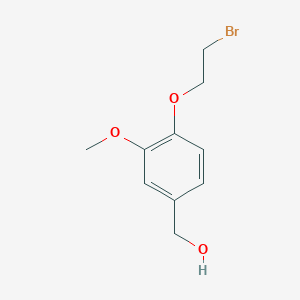 molecular formula C10H13BrO3 B14329542 Benzenemethanol, 4-(2-bromoethoxy)-3-methoxy- CAS No. 98688-19-8