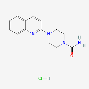 1-Piperazinecarboxamide, 4-(2-quinolinyl)-, monohydrochloride