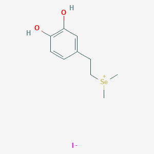 molecular formula C10H15IO2Se B14329558 [2-(3,4-Dihydroxyphenyl)ethyl](dimethyl)selanium iodide CAS No. 104693-02-9