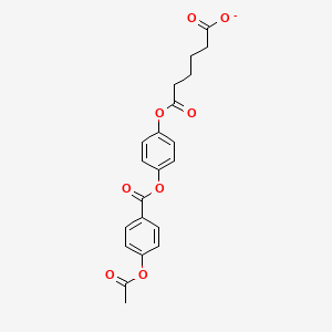 6-(4-{[4-(Acetyloxy)benzoyl]oxy}phenoxy)-6-oxohexanoate