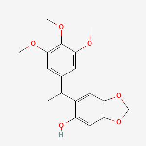 1,3-Benzodioxol-5-ol, 6-[1-(3,4,5-trimethoxyphenyl)ethyl]-