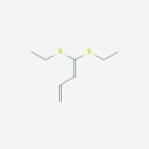 molecular formula C8H14S2 B14329597 1,1-Bis(ethylsulfanyl)buta-1,3-diene CAS No. 104429-12-1