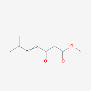 molecular formula C9H14O3 B14329612 Methyl 6-methyl-3-oxohept-4-enoate CAS No. 103002-65-9