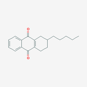 molecular formula C19H22O2 B14329616 2-Pentyl-1,2,3,4-tetrahydroanthracene-9,10-dione CAS No. 109634-59-5