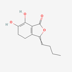 molecular formula C12H14O4 B14329622 3-Butylidene-6,7-dihydroxy-4,5-dihydro-2-benzofuran-1(3H)-one CAS No. 106533-39-5