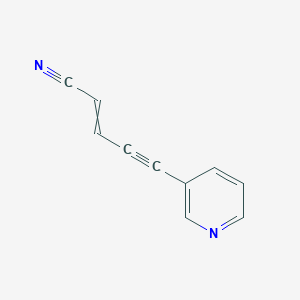 5-(Pyridin-3-yl)pent-2-en-4-ynenitrile