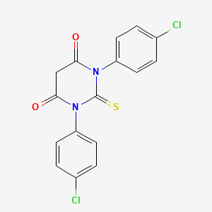 4,6(1H,5H)-Pyrimidinedione, 1,3-bis(4-chlorophenyl)dihydro-2-thioxo-