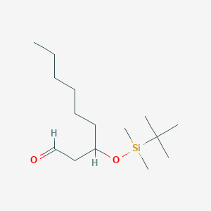 molecular formula C15H32O2Si B14329668 Nonanal, 3-[[(1,1-dimethylethyl)dimethylsilyl]oxy]- CAS No. 105538-81-6