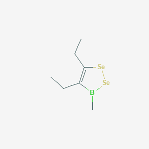 molecular formula C7H13BSe2 B14329686 4,5-Diethyl-3-methyl-3H-1,2,3-diselenaborole CAS No. 103526-14-3