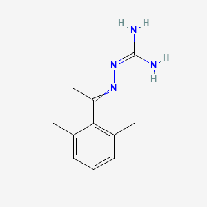 molecular formula C11H16N4 B14329689 2-[1-(2,6-Dimethylphenyl)ethylideneamino]guanidine CAS No. 111159-74-1