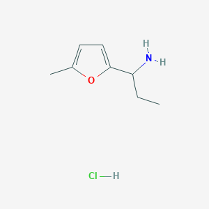 molecular formula C8H14ClNO B1432969 1-(5-甲基呋喃-2-基)丙-1-胺盐酸盐 CAS No. 1810070-14-4