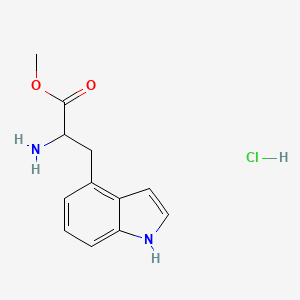 molecular formula C12H15ClN2O2 B1432971 Methyl 2-amino-3-(1H-indol-4-yl)propanoate hydrochloride CAS No. 1464091-39-1