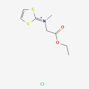 N-1,3-Dithiol-2-ylidene-2-ethoxy-N-methyl-2-oxoethanaminium chloride