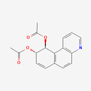 trans-9,10-Dihydrobenzo(f)quinoline-9,10-diol diacetate (ester)