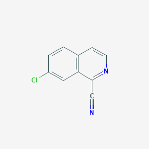 molecular formula C10H5ClN2 B1432980 7-Chloroisoquinoline-1-carbonitrile CAS No. 1368066-86-7