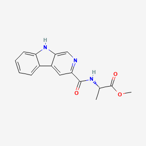 molecular formula C16H15N3O3 B14329808 methyl (2S)-2-(9H-pyrido[3,4-b]indole-3-carbonylamino)propanoate 