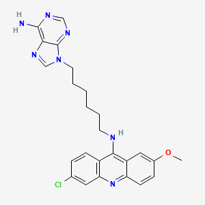 9-Acridinamine, N-(6-(6-amino-9H-purin-9-yl)hexyl)-6-chloro-2-methoxy-