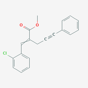 molecular formula C19H15ClO2 B14329837 Methyl 2-[(2-chlorophenyl)methylidene]-5-phenylpent-4-ynoate CAS No. 105479-99-0