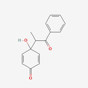 4-Hydroxy-4-(1-oxo-1-phenylpropan-2-yl)cyclohexa-2,5-dien-1-one