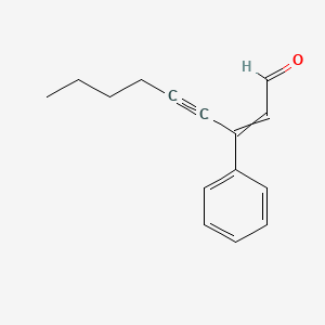 molecular formula C15H16O B14329844 3-Phenylnon-2-en-4-ynal CAS No. 104429-45-0