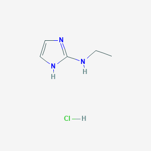 molecular formula C5H10ClN3 B1432985 N-ethyl-1H-imidazol-2-amine hydrochloride CAS No. 1423034-37-0