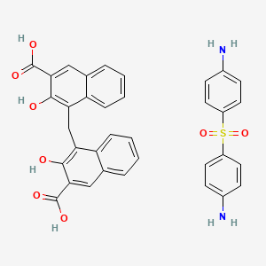 4-(4-aminophenyl)sulfonylaniline;4-[(3-carboxy-2-hydroxynaphthalen-1-yl)methyl]-3-hydroxynaphthalene-2-carboxylic acid