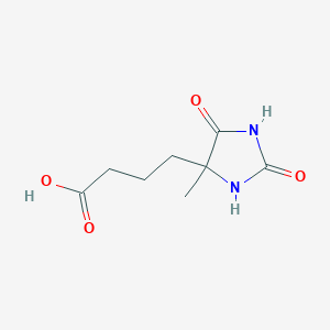 molecular formula C8H12N2O4 B1432986 4-(4-甲基-2,5-二氧代咪唑烷-4-基)丁酸 CAS No. 1423029-75-7