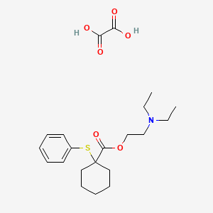 2-(diethylamino)ethyl 1-phenylsulfanylcyclohexane-1-carboxylate;oxalic acid