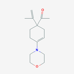 molecular formula C15H23NO2 B14329893 1-[4-(Morpholin-4-yl)-1-(prop-1-en-2-yl)cyclohex-3-en-1-yl]ethan-1-one CAS No. 110977-49-6