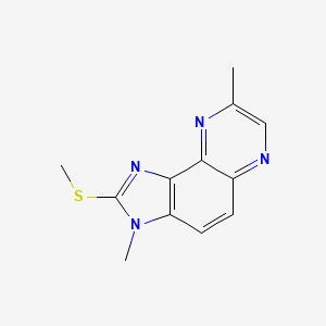 molecular formula C12H12N4S B14329948 3,8-Dimethyl-2-methylsulfanylimidazo(4,5-f)quinoxaline CAS No. 108905-67-5