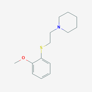 molecular formula C14H21NOS B14329975 1-{2-[(2-Methoxyphenyl)sulfanyl]ethyl}piperidine CAS No. 105602-17-3