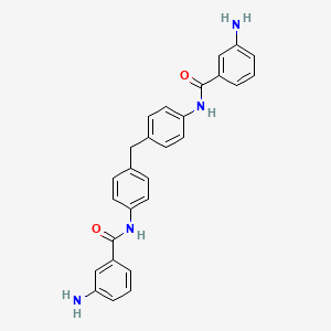 molecular formula C27H24N4O2 B14329981 N,N'-[Methylenedi(4,1-phenylene)]bis(3-aminobenzamide) CAS No. 111236-22-7