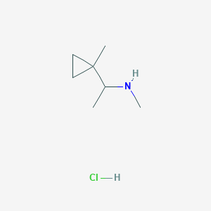 molecular formula C7H16ClN B1432999 甲基[1-(1-甲基环丙基)乙基]胺盐酸盐 CAS No. 1376229-64-9