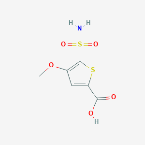molecular formula C6H7NO5S2 B1433000 4-Methoxy-5-sulfamoylthiophene-2-carboxylic acid CAS No. 1384429-01-9