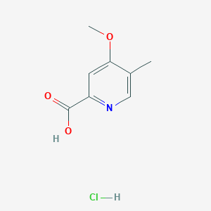 molecular formula C8H10ClNO3 B1433003 4-甲氧基-5-甲基吡啶-2-羧酸盐酸盐 CAS No. 1376367-30-4