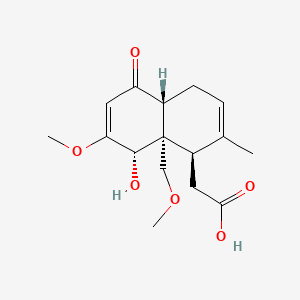 1-Naphthaleneacetic acid, 1,4,4a,5,8,8a-hexahydro-8-hydroxy-7-methoxy-8a-(methoxymethyl)-2-methyl-5-oxo-, (1alpha,4aalpha,8beta,8abeta)-