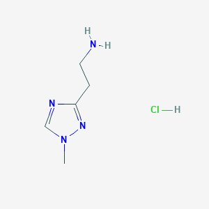 molecular formula C5H11ClN4 B1433005 2-(1-甲基-1H-1,2,4-三唑-3-基)乙胺盐酸盐 CAS No. 1384430-52-7